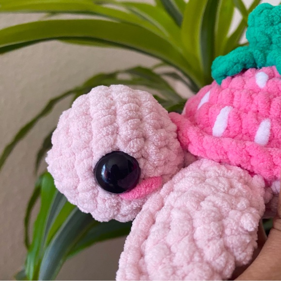 LAST ONE! 🥳HP!🥳 Crochet Strawberry Sea Turtle - Picture 3 of 3